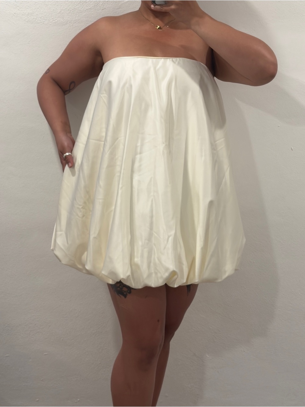 PLT Satin Balloon Dress